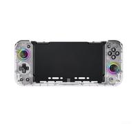 DystopiaWorld Wired/Wireless Gaming Handle for Nintendo Switch with Adjustable RGB Lights and Ergonomic Design Features (transparent white)