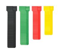 DYSWTUE 100 Pcs Multicolored Cable Ties, Reusable Hook and Loop Cable Straps Cord Management in Four Sizes for PC, Organizing Cords, TV, Desk, Audios, Telephone and Home Office Accessories