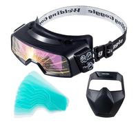 Dytabepl Automatic Darkening Welding Goggles, Wide Range Tint 4/5-9/9-13, Welding Goggles with Welding Mask and 10 Replacement Lenses, Compact Welding Mask & Helmet for TIG WIG