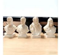 Dytartzx Four Great Conquerors Statue Set, Classical 3D Printed Busts of Alexander The Great Julius Caesar Napoleon Bonaparte Genghis Khan, Ancient History Decor for Off