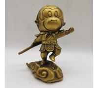 Dytartzx Pure Copper Monkey King Statue, Monkey King Sun Wukong, The Great Sage Equal to Heaven, Home Decoration Collectible