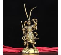 Dytartzx Pure Copper Monkey King Statue, Monkey King Sun Wukong, The Great Sage Equal to Heaven, Home Decoration Collectible