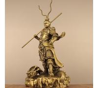 Dytartzx Pure Copper Monkey King Statue, Monkey King Sun Wukong, The Great Sage Equal to Heaven, Home Decoration Collectible