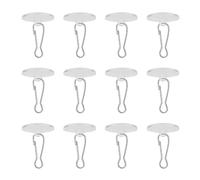 DYTHHN 30Pcs Durable Transparent Sticky Hooks Useful Clear Round Nail Free Hooks Plastic Wall Hooks with Flagpole Clips No Drilling Self Adhesive Hooks for Kitchen Wall Door