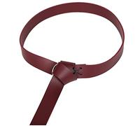 DYTSERHFEA Leather Renaissance Medieval Belt Knight Viking Retro Ring Belt Reenactment Accessory, Dark Brown, One size