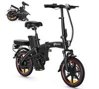 DYU Electric Bike A5,14 Inch Folding Ebike for Adults and Teens,250W Motor, 48V 75Ah Removable Battery,Up to 60KM Range, Dual Disc Brakes,LCD Display, Shock Absorption,Urban Commuter Electric Bicycle