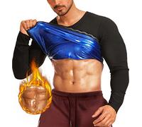 DYUAI Sauna Shirt for Men Sweat Sauna Suits T-shirt Heat Trapping Compression Vest Long Sleeve Body Shaper Workout