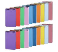DYUEE A7 Pocket Notebook 20Pcs Small Spiral Lined Notebooks 60 Sheets Per Notebook 10 Colored Mini Notebooks Memo Pads Ruled Notepads Bulk Note Pads For Home School Office 125x75MM / 3x5Inch