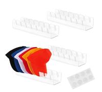 DYUEE Baseball Caps Holder 4Pcs Acrylic Hat Stand for 28 Baseball Caps Hat Rack Cowboy Hat Display Organizer Clear Hat Storage Racks for Home Closet Dresser Entrance Bedroom Office (Clear)