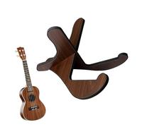 DYUEE Wooden Guitar Stand Universal Thickened, Folding Universal Wooden X-frame Guitar Stand with Soft Leather Edges for Guitar, Ukulele, Mandolin, Banjo, Violin