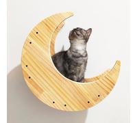 DYUNCZ Cat Wall Furniture - Steps With Hemp Rope, Stairs, Mounted Hammock, Shelves for Sleeping, Climbing and Lounging (Color: Moon Bed)