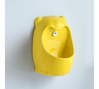 DYUNCZ Kids Urinal for Boys, Ceramics Toddler Urinal with Intelligent Sensor Flush, Touchless Urinal Flushing, Wall-Mounted Toilet, for Home, School, Shopping Mall(Yellow)
