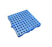 DYUNCZ Mini Plastic Pallets, Plastic Platform, Waterproof Storage Grid Pad, Polyethylene Pallet, Nestable Floor Pallets, for Supermarket Pet Garages Outdoor Closets Storage(Blue)