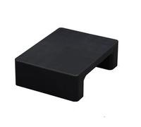 DYUNCZ Plastic Pallets, Basement Pallet, Small Moisture Proof Pad, Stackable Modular Lightweight Floor Pallet, Two Corners HDPE Moisture-Proof Pad, for Warehouses Factory Workshop(Black)