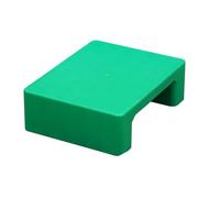 DYUNCZ Plastic Pallets, Basement Pallet, Small Moisture Proof Pad, Stackable Modular Lightweight Floor Pallet, Two Corners HDPE Moisture-Proof Pad, for Warehouses Factory Workshop(Green)