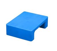 DYUNCZ Plastic Pallets, Basement Pallet, Small Moisture Proof Pad, Stackable Modular Lightweight Floor Pallet, Two Corners HDPE Moisture-Proof Pad, for Warehouses Factory Workshop(Blue)