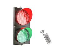 DYUNCZ Red and Green 2 in 1 Traffic Light, Led Traffic Signal Light with Remote Control, Black PC Housing Traffic Lamp, Outdoor Waterproof IP65, for Roads, Toll Booths (Color : AC 100-240V)