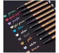 Dyvicl Metallic Marker Pens - Set of 10 Medium Point Metallic Markers for Rock Painting, Black Paper, Card Making, Scrapbooking Crafts, DIY Photo Album
