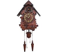DYWJH Cuckoo Clock Traditional, Black Forest Clock Antique Wooden Pendulum Quartz Wall Clock with Pendulum and Chiming Function, Perfect Wall Clocks for Home Livingroom Decor