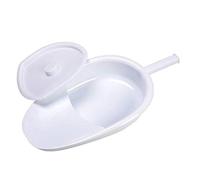 DYWOZDP Fracture Bed Pan with Lid and Flannel Cover, Slipper Bed Pan, Bedpan for Men and Women for Paralysis & Bedridden People