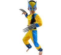 DYWPYCLQ Boys Halloween Costume Toys Games Dress Up Pretend Play Kid Toddler Fancy Dress Cosplay Jumpsuit Movie Hero 3-10Y (Yellow, M)