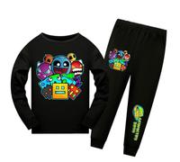DYWPYCLQ Kids Boys' Pyjama Sets Fashion Clothing T-shirt+pants Girls' Sleepsuits youth nightgown Game Cartoon (UK, Age, 12 Years, 13 Years, Regular, Black)