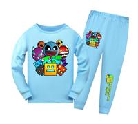 DYWPYCLQ Kids Boys' Pyjama Sets Fashion Clothing T-shirt+pants Girls' Sleepsuits youth nightgown Game Cartoon (UK, Age, 11 Years, 12 Years, Regular, Blue)