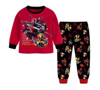 DYWPYCLQ Kids Boys' Pyjama Sets fashion Girls' Sleepsuits Long sleeved T-shirt+pants Game Cartoon Clothes clothing 4-12Years (UK, Age, 4 Years, 5 Years, Regular, Red)