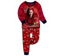 DYWPYCLQ Kids Girls' Pyjama Sets Fashion Boys' Pyjama Sets Girls' Sleepsuits Sleepwear Clothing set T-shirt+pants Red 5-12Years (UK, Age, 5 Years, 6 Years, Regular, Red)