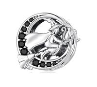 DYXIA 925 Sterling Silver Halloween Magical Witch Charm Beads DIY Handmade Pendant for Pandora Troll Chamilia Biagi European Style Bracelet & Necklaces SCC2405