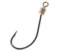 Dyxssm Swivels Fishing Hooks 360° Rotating Fishing Hook, 360° Rotation Design Ring Fish Hooks (30pcs, 2#)