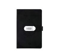 DYYEUAVT 200-Page Password Notebook Stationery Protecting Secrets A5 Notebook With Lock Stain Resistant Smooth Writing Travelers Journal For Writing(Black)