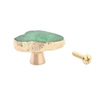 DYYEUAVT 2pcs Agate Cabinet Knobs and Handles Style Drawer Knobs Kitchen Handles Decorative Furniture Knobs Hardware(Green)