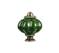 DYYEUAVT 4pcs Simple Single Hole Ceramic Pumpkin Handle Round Cabinet Knob Vintage Drawer Knobs Hardware(Style06)