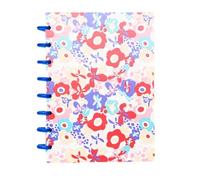 DYYEUAVT 80 Sheets 160 * 220mm Watercolor A5 Discs Ring Bound Spiral Notebook Happy Planner Diary With Flower Blank Refill School For Writing(Color 03)
