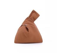 DYYEUAVT Cotton Women's Handbags Knot Wrist Shopping Bag Eco Friendly Reusable Grocery Pouch Lightweight Tote Handbags Coin Purse Bag(Coffee)
