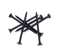 DYYEUAVT Deck Screws 100Pcs M3.5 Black Cross Flat Head Sheet Metal Screws Drill Wood Steel Screws Suitable For Wood Furniture Maintenance For Decking Fence Floorboard Hard And Softwood(50mm)