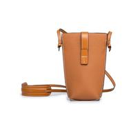 DYYEUAVT Genuine Leather Women Shoulder Bags Brands Mini Female Mobile Phone Bag Women Handbags Female Messenger Bag(Yellowish brown)