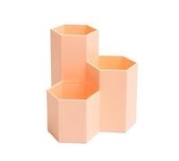 DYYEUAVT Multi-functional Pen Holder Simple Frosted Honeycomb Pen Holder Large Capacity Desk Stationery Storage Box Office Accessories(Orange)
