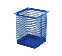 DYYEUAVT Multifunction Round/Square Mesh Pen Pot Multicolor Pen Holder Desk Tidy Stationery Organiser Pencil Storage Stationery Organiser(Blue-Square)