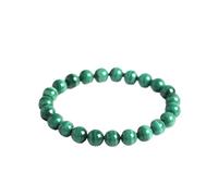 DYYEUAVT Natural Semi Precious Stone Round Beads Bracelet Green Color 6mm/8mm/10mm Size(Green_11-12mm)