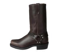 DYYEUAVT Retro Cowboy Boots Men Mid Calf Western Boots Men Boots Man Slip On Shoes Winter Knight Boots(Dark Brown,44)