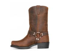 DYYEUAVT Retro Cowboy Boots Men Mid Calf Western Boots Men Boots Man Slip On Shoes Winter Knight Boots(Brown,41)