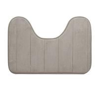 DYYEUAVT U-Shaped Floor Mat 40 x 60cm U Shape Wide Style High Density Non-slip Bathroom Toilet Pedestal Lint Rug Carpet Floor Mat Non-Slip U-Shaped Contour Rug(Gray)