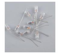 DYYK 10pcs Miniature 0.07A 3mm 4mm 5mm 1.5V,3V,6V, 9V,12V, 24V Lamp Light Bulb Edison Incandescent Filament Rice (Size : 3mm 1.5V)