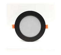 DYYK DC 12V LED Downlight Ceiling Light Spotlight 3W 7W 9W 12W Recessed Grille Ultra-Thin Downlight Round Black White(Color:Natural White 4000K,Size:Black_7W 12V)