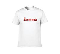 DYYSKE WENK Men's The Damned Band Logo Cotton T Shirt White M