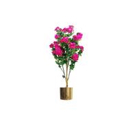Dyzi 100Cm Artificial Azalea In Moss-Covered Pot With Bonus Metal Planter