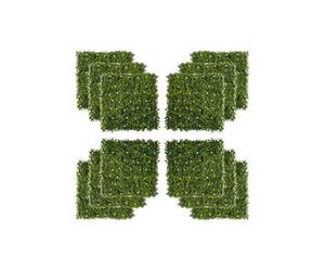 Dyzi 12-Piece Decorative Milan Grass Fence Panel Set