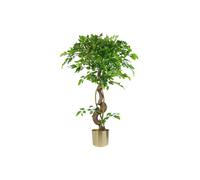 Dyzi 120Cm Artificial Tree With Twisted Trunk And Metal Planter